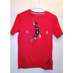 [Jordan] Boys Red T-shirt Size L "Air"